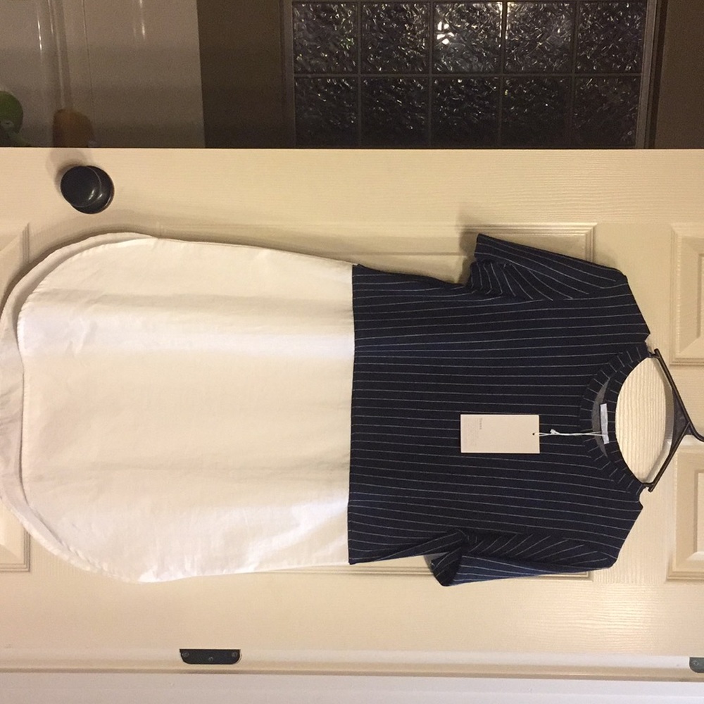 Zara trafaluc shirt dress two tone Medium NWT